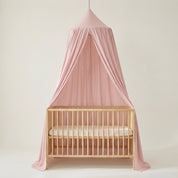 Tenda Dossel Infantil de Algodão para Quarto de Criança Tenda Dossel 01 Kabannas Rosa 270x65 cm 