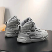 Tênis Cano Alto Infantil Casual Velcro e Cadarço Cabedal Sintético Calçado Infantil 08 Kabannas 