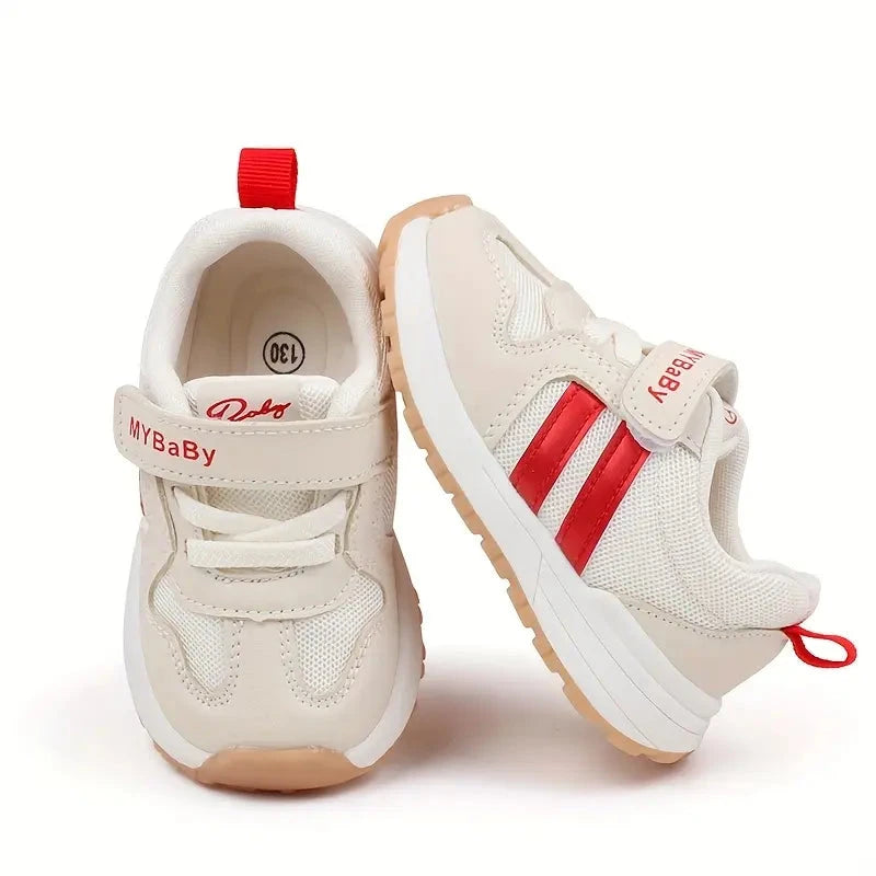 Tênis Infantil Bebê Menino Menina Velcro Sola Antiderrapante Macia Respirável Calçado Infantil 04 Kabannas Vermelho 18 