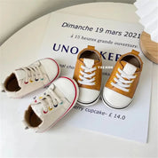 Tênis Infantil Casual Couro Ecológico Cadarço Ilhós Colorido Solado Flexível Calçado Infantil 12 Kabannas 