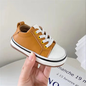 Tênis Infantil Casual Couro Ecológico Cadarço Ilhós Colorido Solado Flexível Calçado Infantil 12 Kabannas Marrom 15 