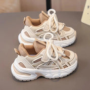 Tênis Infantil Feminino Casual Cano Baixo Respirável Sola EVA Cadarço Calçado Infantil 07 Kabannas 
