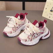 Tênis Infantil Feminino Casual Cano Baixo Respirável Sola EVA Cadarço Calçado Infantil 07 Kabannas Vermelho 20 