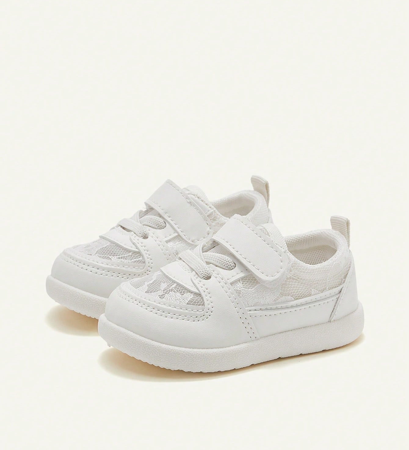 Tênis Infantil Feminino Casual Renda Tule Fecho Velcro 001 Tênis Infantil 04 Kabannas Branco 18 