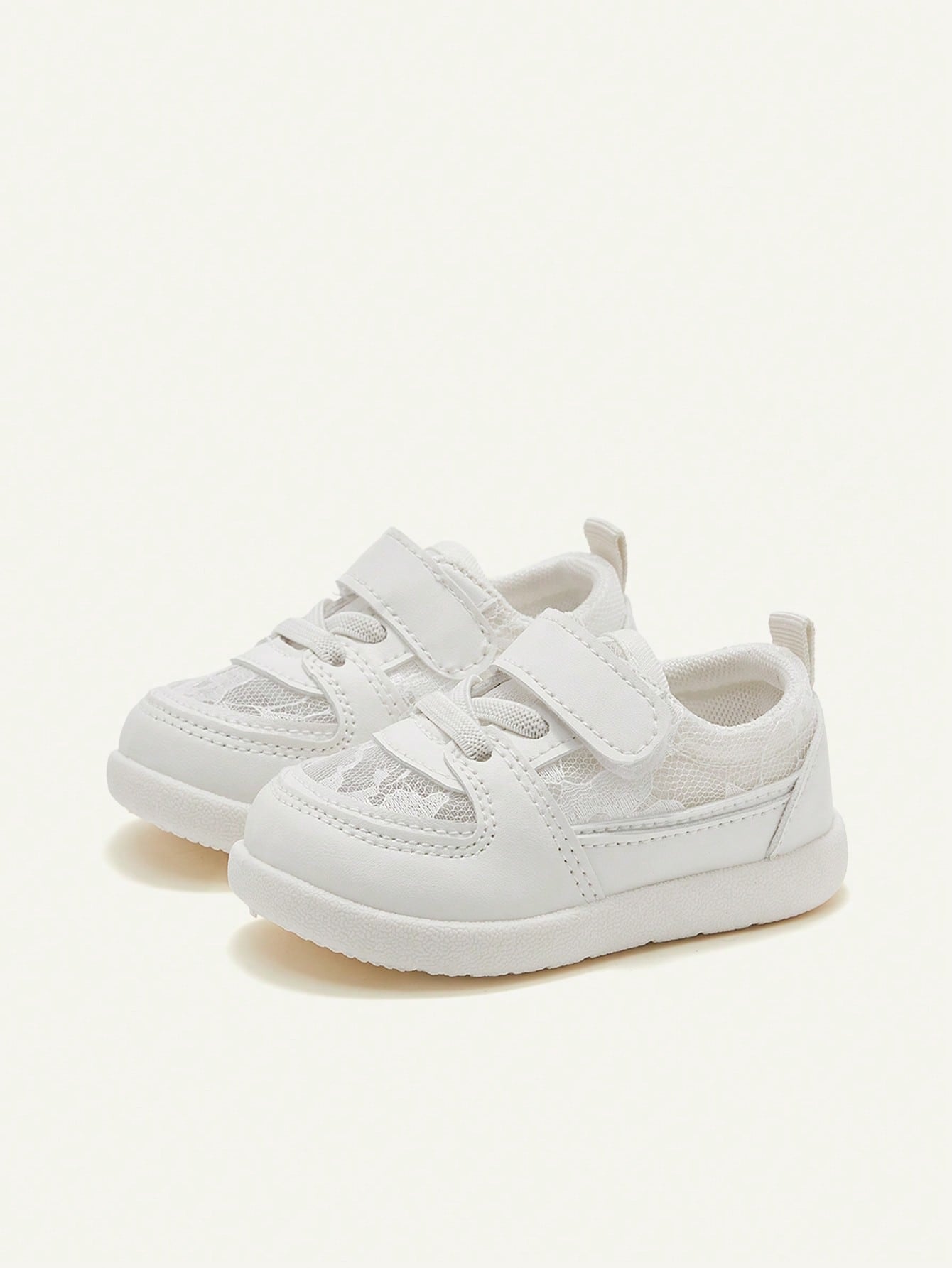 Tênis Infantil Feminino Casual Renda Tule Fecho Velcro 001 Tênis Infantil 04 Kabannas Branco 18 
