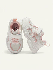 Tênis Infantil Feminino Chunky com Velcro e Cadarço 001 Tênis Infantil 07 Kabannas Rosa e branco 20 