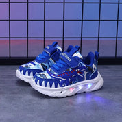 Tênis Infantil Masculino com Luz LED Estampa Dinossauro Velcro Calçado Infantil 14 Kabannas 