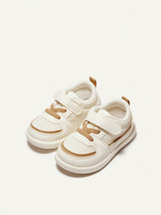 Tênis Infantil Unissex Velcro Cadarço Decorativo Mesh Respirável 001 Tênis Infantil 03 Kabannas Brando e cáqui 18 