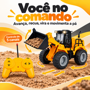 Trator pá carregadeira com controle de cinco canais