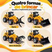 Quatro variantes do trator de controle remoto