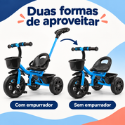 Triciclo com e sem empurrador
