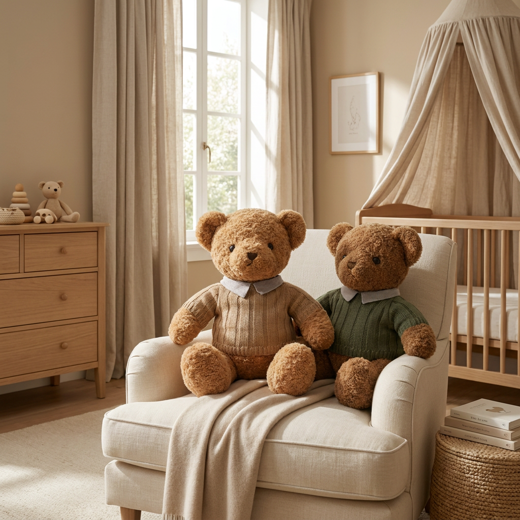 Urso de Pelúcia Vintage Grande e Elegante Brinquedo de Pelúcia 13 Kabannas