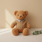 Urso de Pelúcia Vintage Grande e Elegante Brinquedo de Pelúcia 13 Kabannas Suéter bege 50 cm 