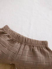 Conjunto Infantil Masculino 2 Peças Polo e Shorts Jacquard