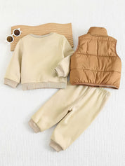 Conjunto Bebê Menino 3 Peças Moletom Los Angeles Calça e Colete