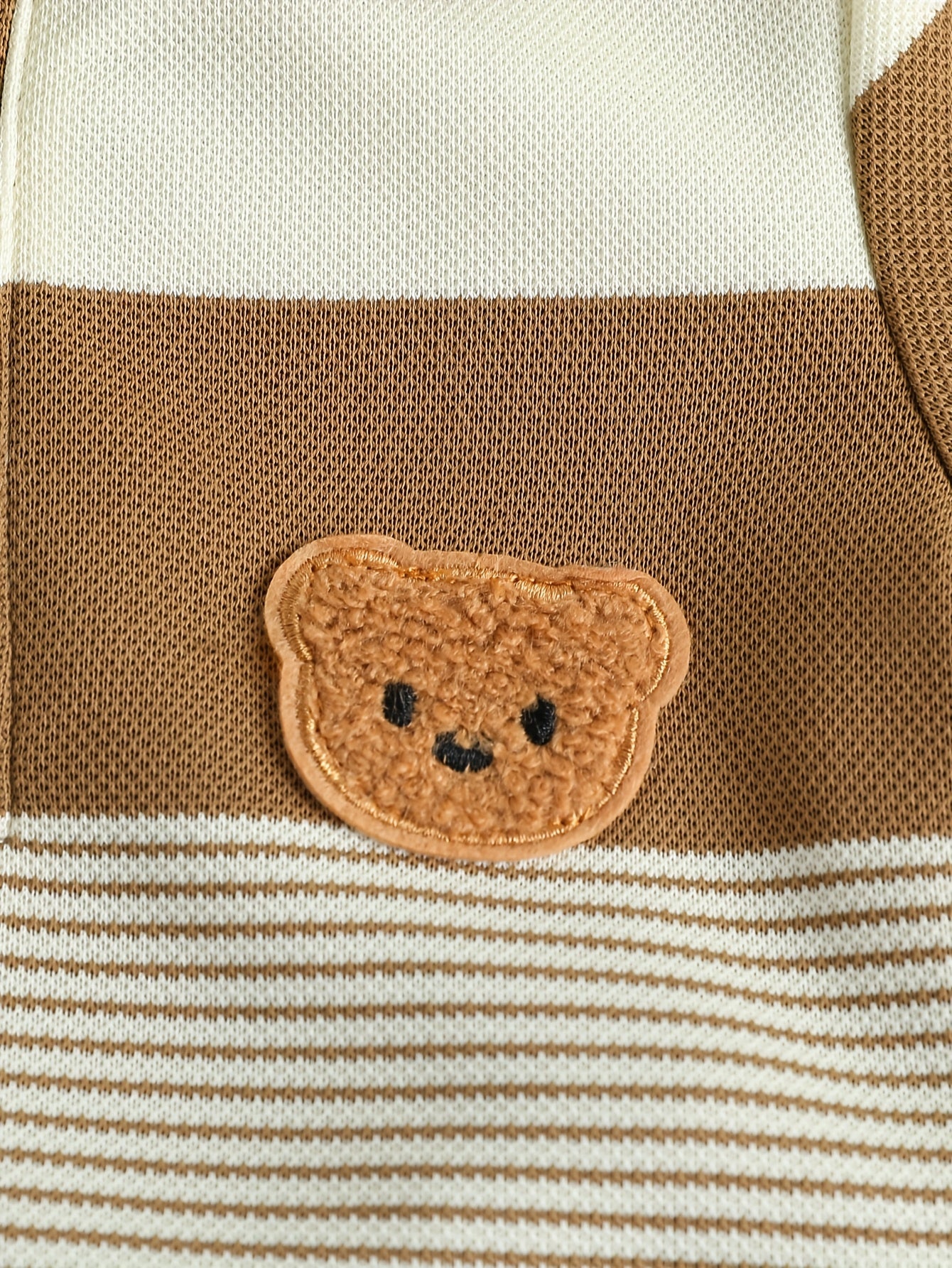 Conjunto 2 Peças Bebê Menino Polo Listrada Urso com Shorts