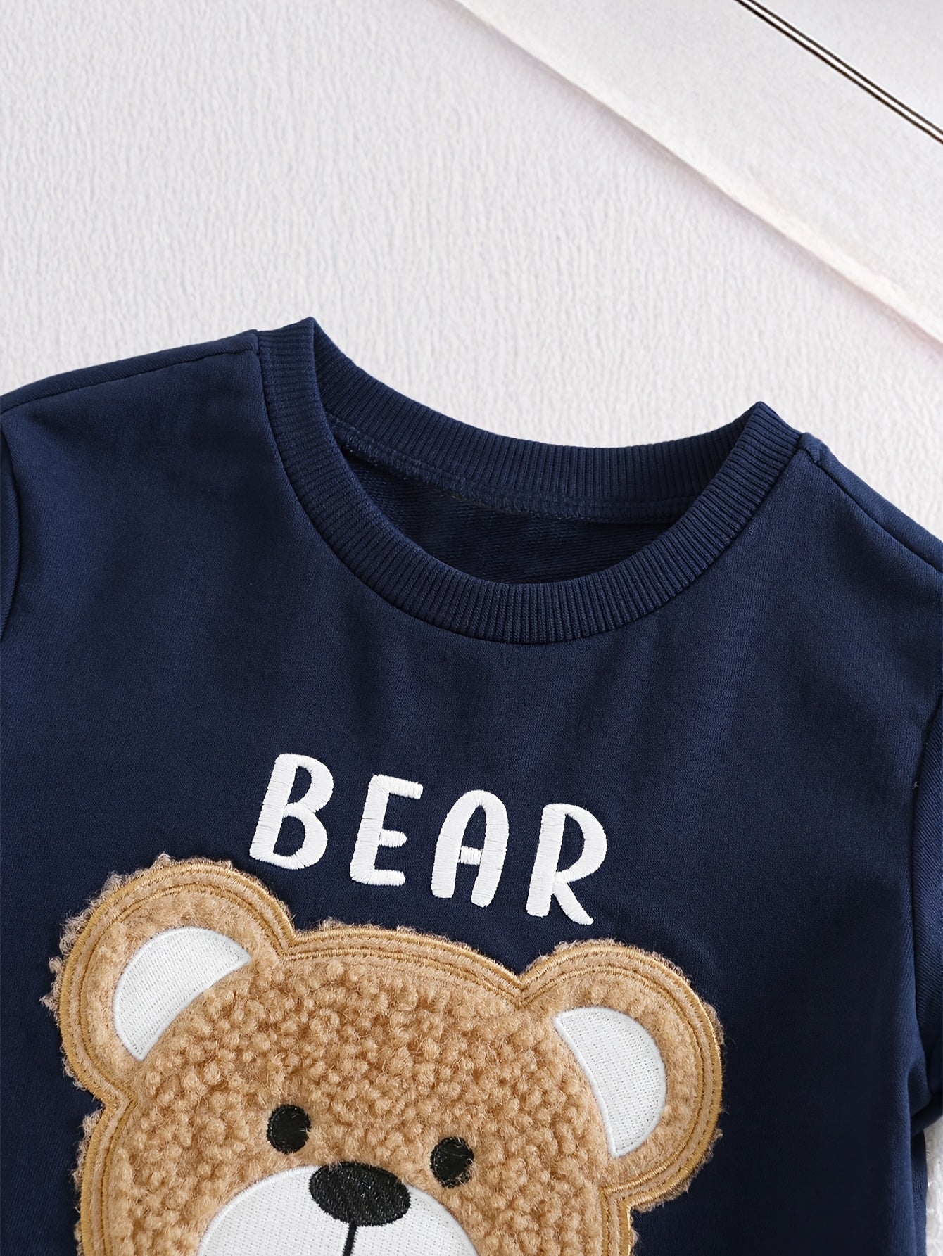 Conjunto 2 Peças Bebê Menino Camiseta Manga Curta Urso e Shorts Listrado