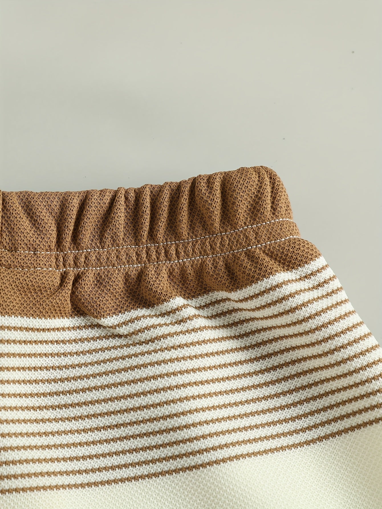 Conjunto 2 Peças Bebê Menino Polo Listrada Urso com Shorts