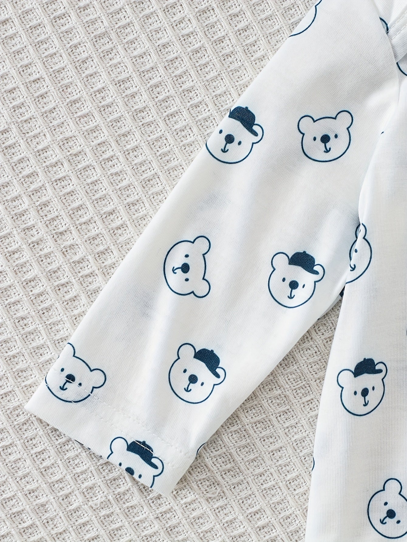 Conjunto Bebê Menino 2 Peças Camiseta Manga Longa Urso e Jardineira Bombazine