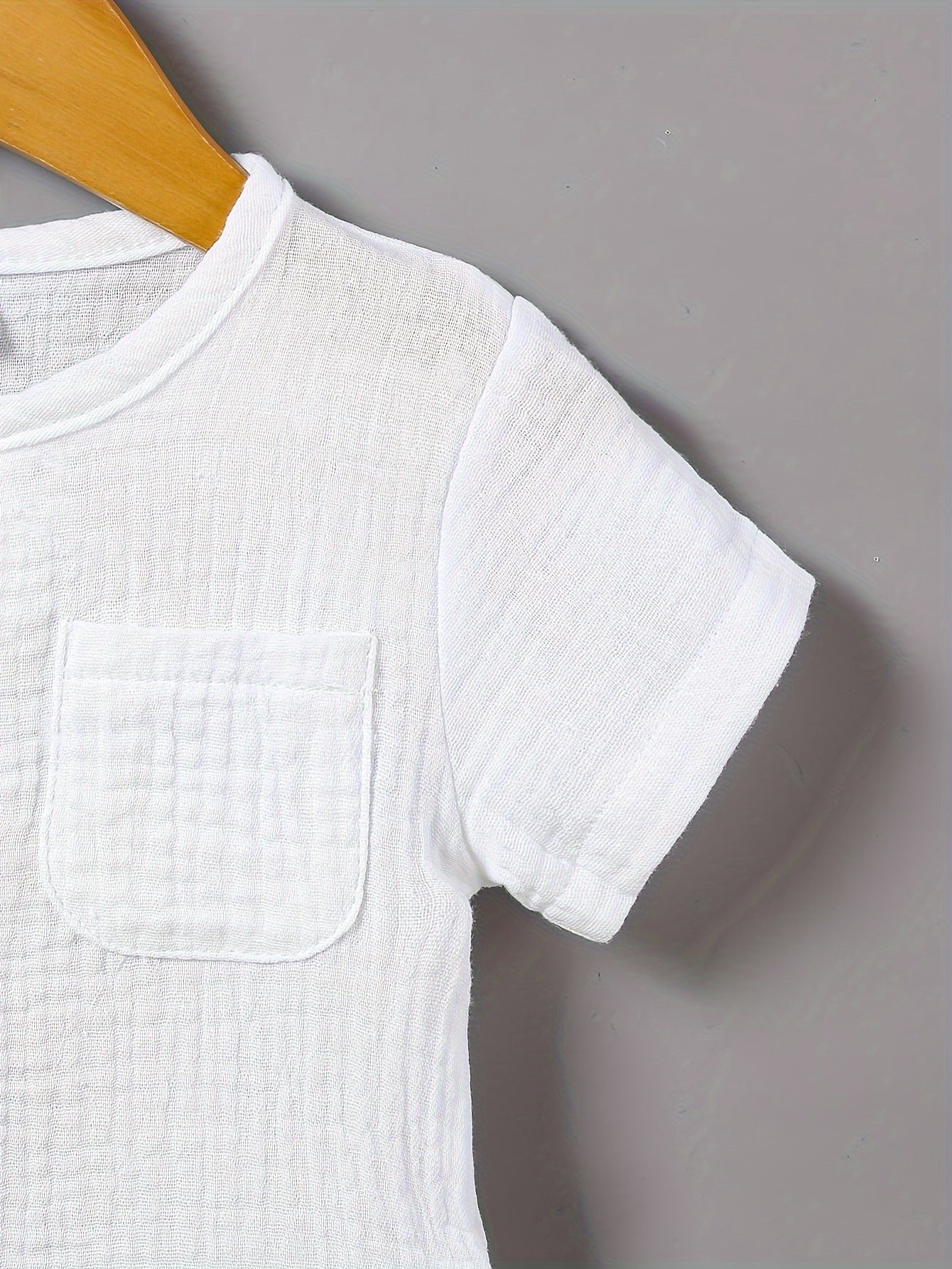 Conjunto 2 Peças Bebê Menino Camiseta Manga Curta e Shorts Musseline