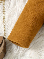 Conjunto 2 Peças Bebê Menina Vestido Xadrez e Casaco Curto Fleece