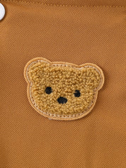 Conjunto 2 Peças Bebê Menino Body Polo e Macacão Suspensório Urso