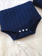 Conjunto 2 Peças Bebê Menino Body Manga Longa e Calça Canelada Urso