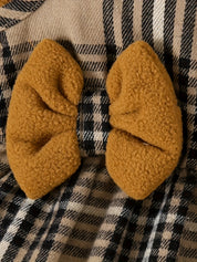 Conjunto 2 Peças Bebê Menina Vestido Xadrez e Casaco Curto Fleece