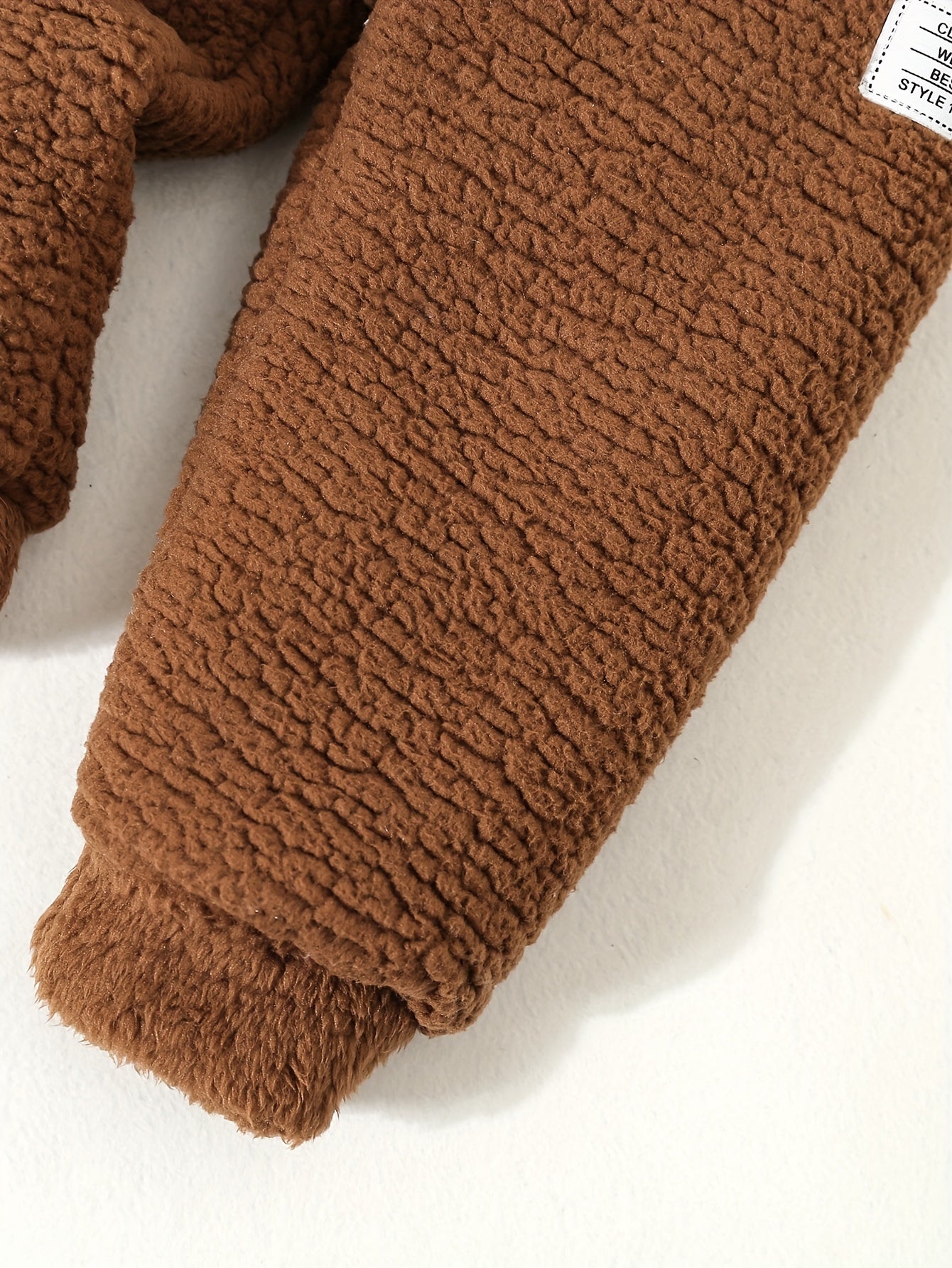 Conjunto Bebê Fleece 2 Peças Blusa Gola Alta Zíper e Calça Jogger
