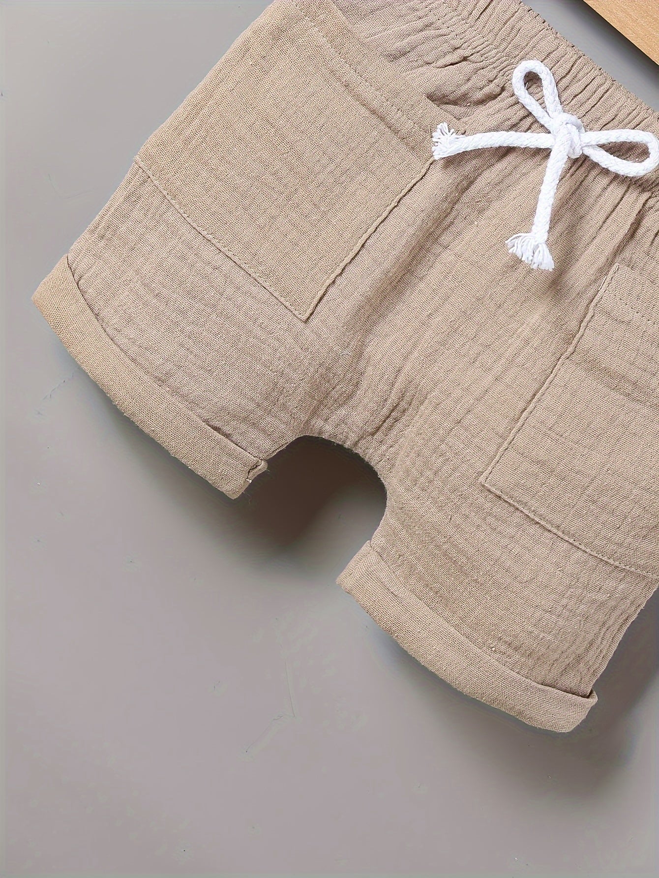 Conjunto 2 Peças Bebê Menino Camiseta Manga Curta e Shorts Musseline