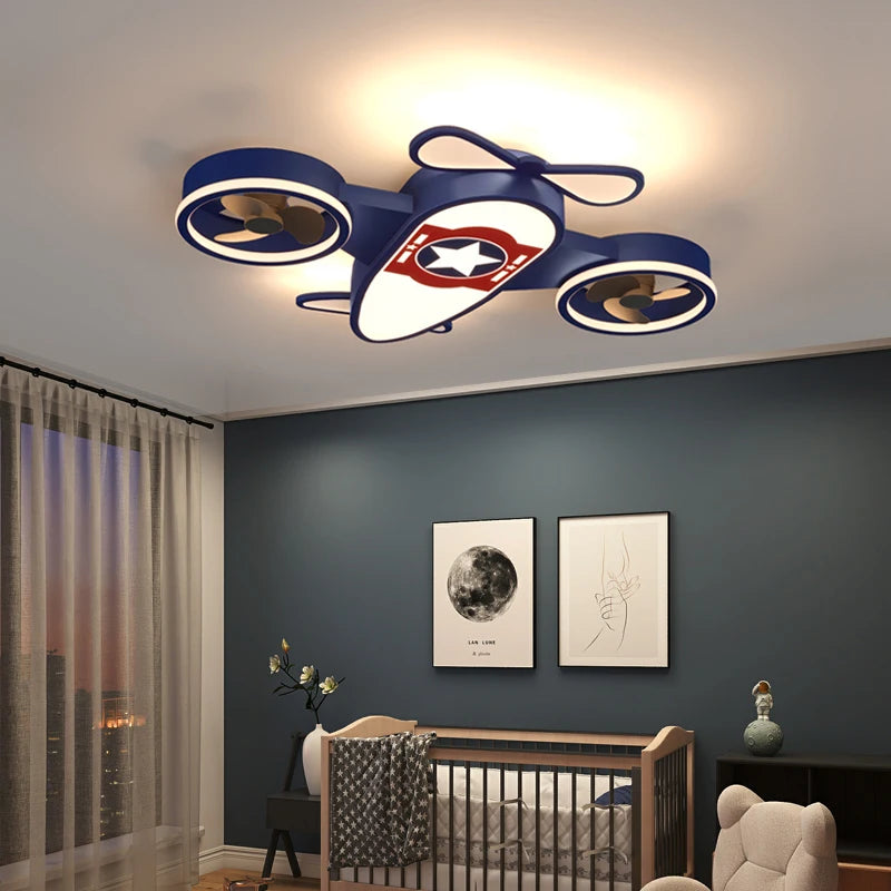Ventilador de Teto com Luminária Infantil - AeroStar Kabannas 