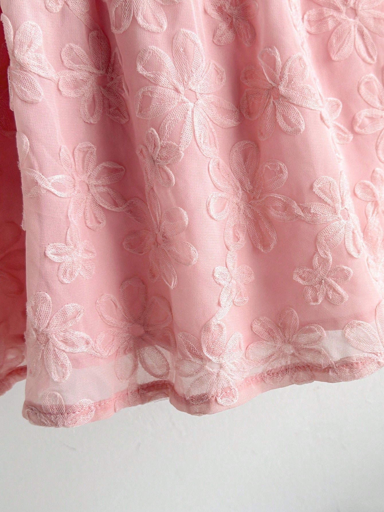 Vestido Bebê Manga Bufante Floral 3D Decote Quadrado 004 Vestido Menina 23 Kabannas 