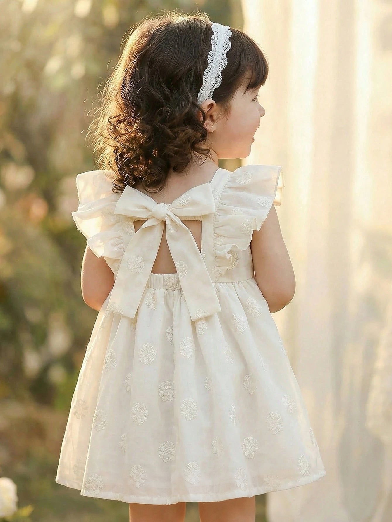 Vestido Bebê Menina Evasê Bordado Floral 004 Vestido Menina 30 Kabannas 