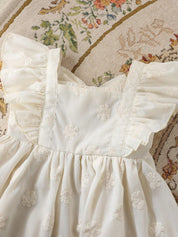 Vestido Bebê Menina Evasê Bordado Floral 004 Vestido Menina 30 Kabannas 
