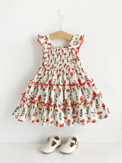 Vestido Bebê Menina Floral Babado em Camadas 004 Vestido Menina 29 Kabannas 