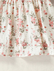 Vestido Bebê Menina Floral Manga Esvoaçante Linha A 004 Vestido Menina 28 Kabannas 