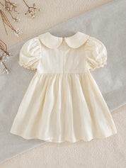 Vestido Bebê Menina Gola Peter Pan Bordado Floral 004 Vestido Menina 27 Kabannas 