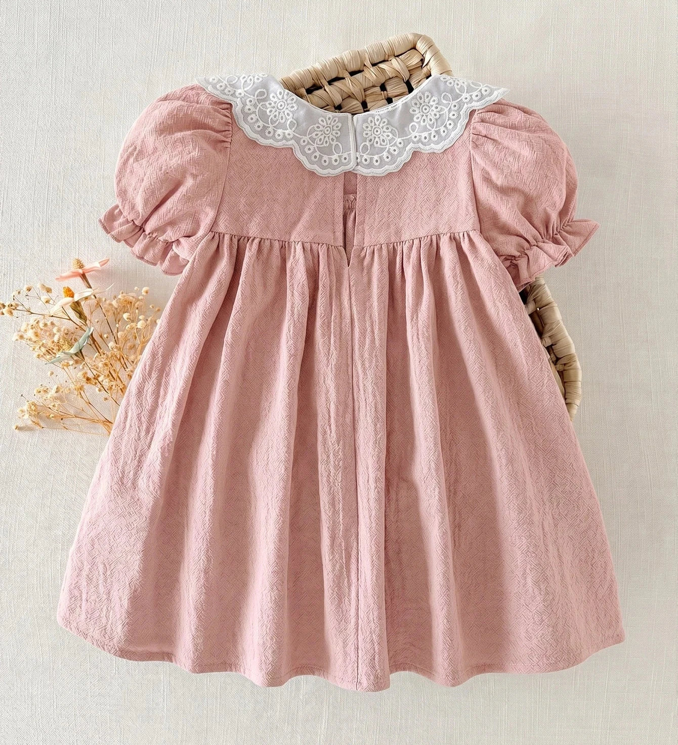 Vestido Bebê Menina Gola Peter Pan com Pato Aplicado 003 Vestido Menina 10 Kabannas 
