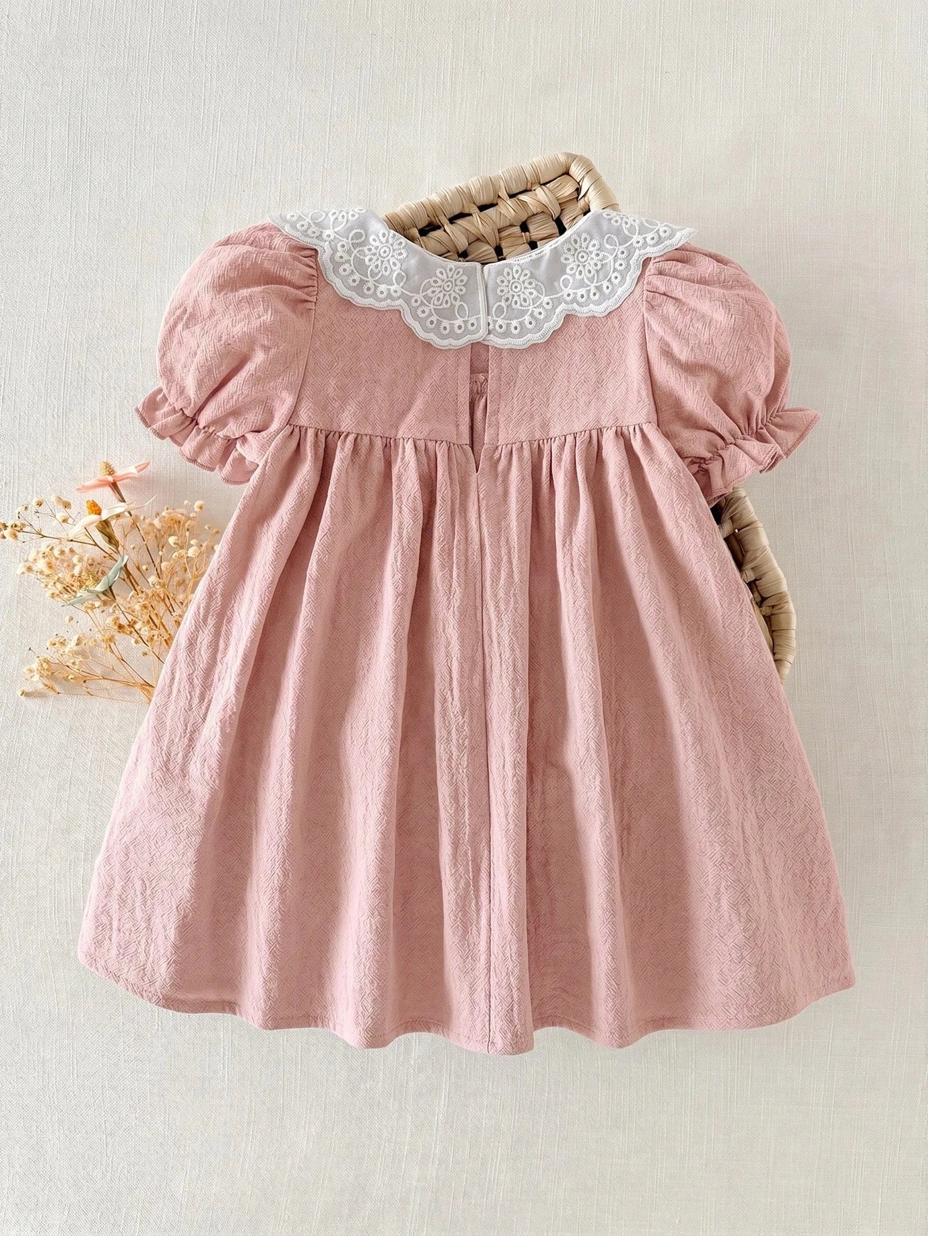 Vestido Bebê Menina Gola Peter Pan com Pato Aplicado 003 Vestido Menina 10 Kabannas 