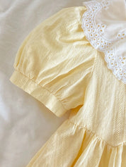 Vestido Bebê Menina Gola Peter Pan Manga Bufante 004 Vestido Menina 22 Kabannas 