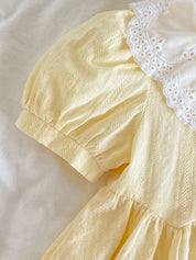 Vestido Bebê Menina Gola Peter Pan Manga Bufante 004 Vestido Menina 22 Kabannas 