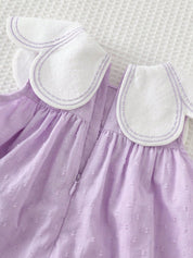Vestido Bebê Menina Linha A Gola Bordada Floral sem Mangas 003 Vestido Menina 19 Kabannas 