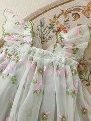 Vestido Bebê Menina Tule Bordado Floral 004 Vestido Menina 34 Kabannas 
