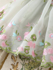 Vestido Bebê Menina Tule Bordado Floral 004 Vestido Menina 34 Kabannas 