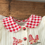 Vestido de Bebê Menina com Gola de Boneca e Manga Puff Vestido Menina 12 Kabannas 