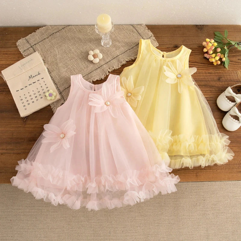 Vestido de Bebê Menina Floral com Babados Vestido Menina 09 Kabannas 