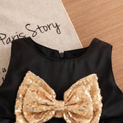 Vestido de Princesa para Meninas com Laço e Lantejoulas Vestido Menina 15 Kabannas 