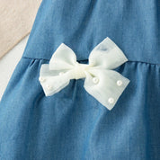 Vestido Infantil de Verão com Laços para Meninas Vestido Menina 17 Kabannas 