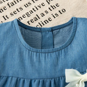 Vestido Infantil de Verão com Laços para Meninas Vestido Menina 17 Kabannas 