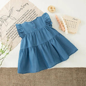 Vestido Infantil de Verão com Laços para Meninas Vestido Menina 17 Kabannas 